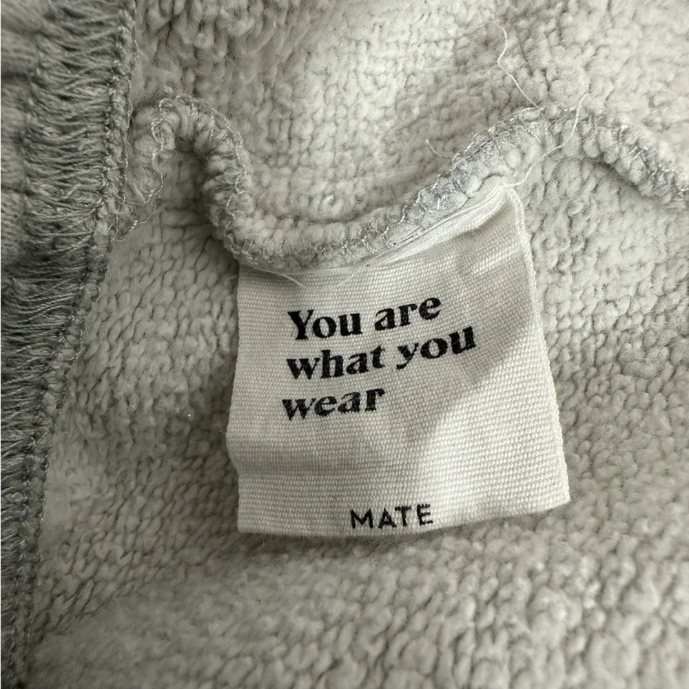 Mate the Label Sweatpants Gray Organic Cotton Sweatpants Size Small Preppy Grey - Picture 6 of 13